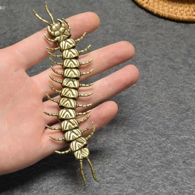Copper Movable Centipede Figurine Tea Pets
