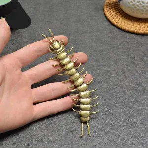 Copper Movable Centipede Figurine Tea Pets