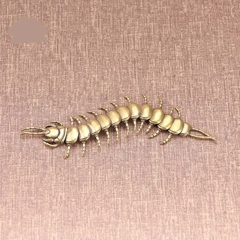 Copper Movable Centipede Figurine Tea Pets