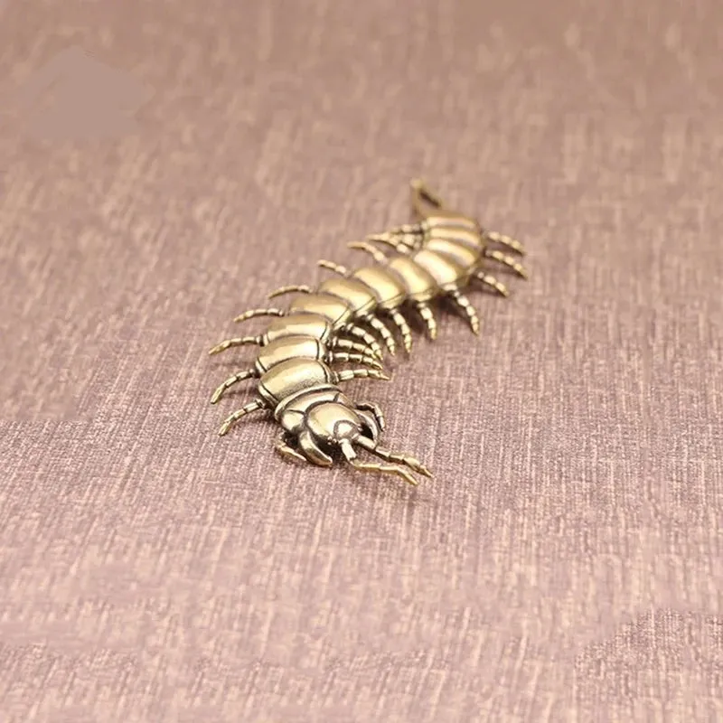 Copper Movable Centipede Figurine Tea Pets