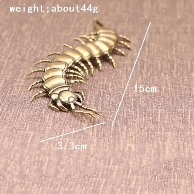 Copper Movable Centipede Figurine Tea Pets