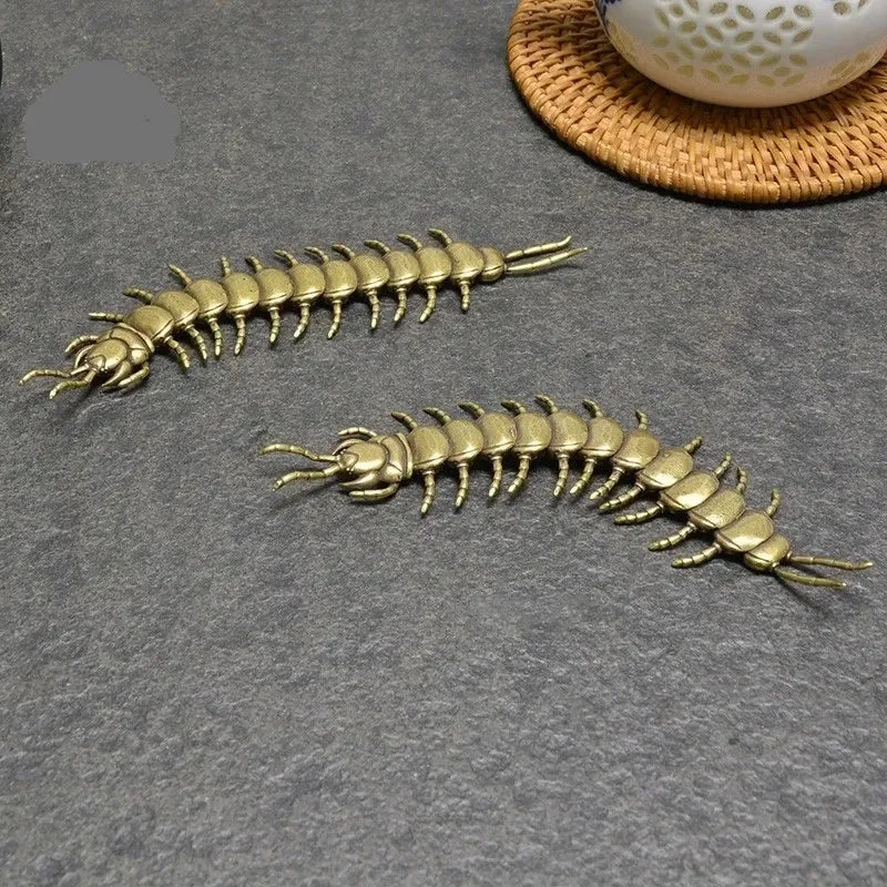 Copper Movable Centipede Figurine Tea Pets