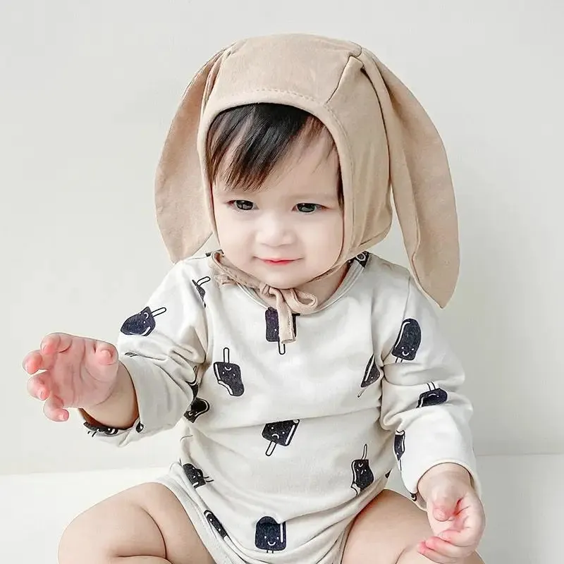 Cotton Baby Bunny Bonnets Long Ears Infant Hat