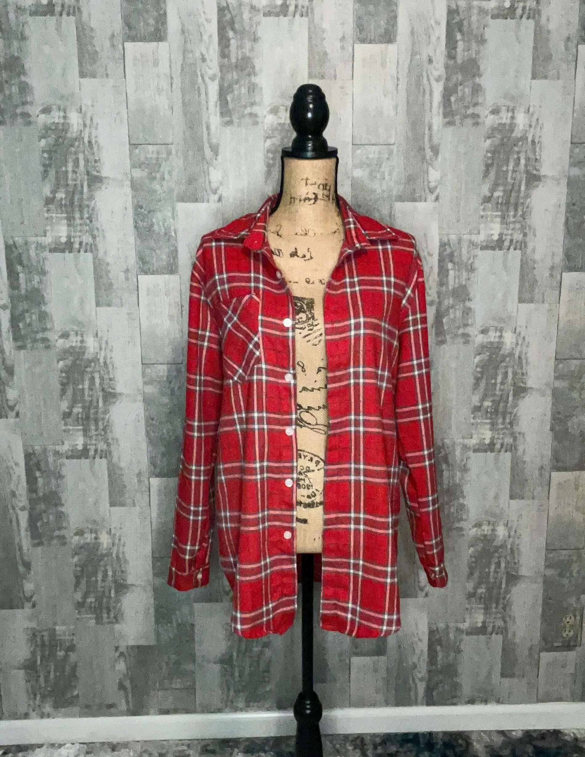 Cover Me in Plaid Shirt - Red