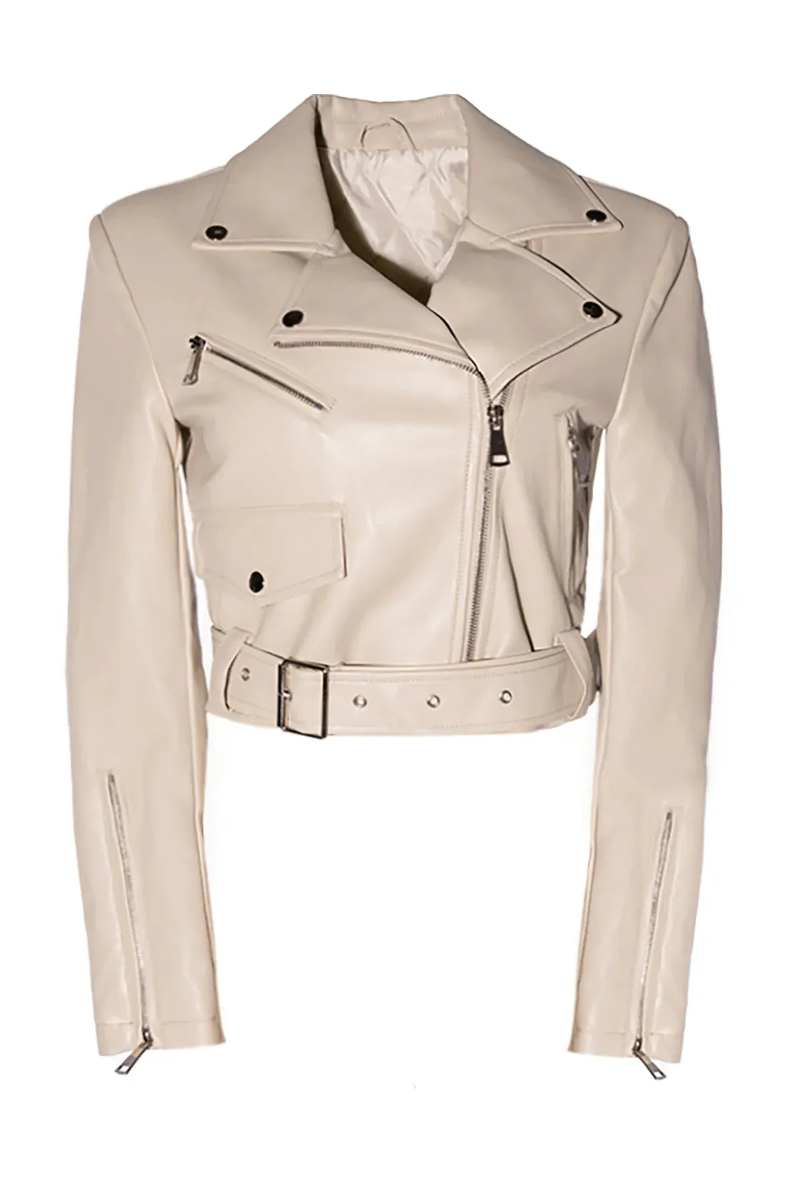 Cropped Moto Jacket