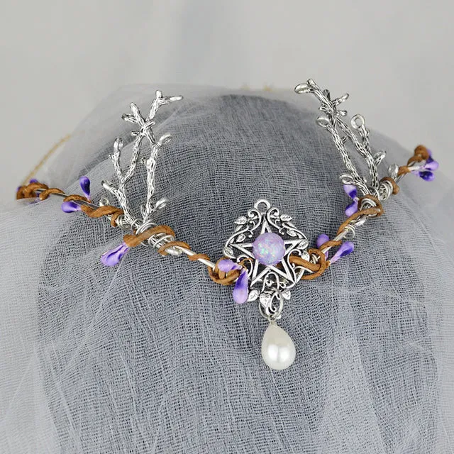 Crystal Forest Crown Elvish Hair Jewellery