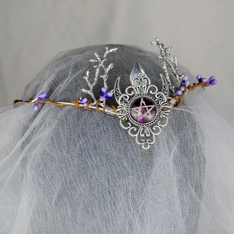 Crystal Forest Crown Elvish Hair Jewellery