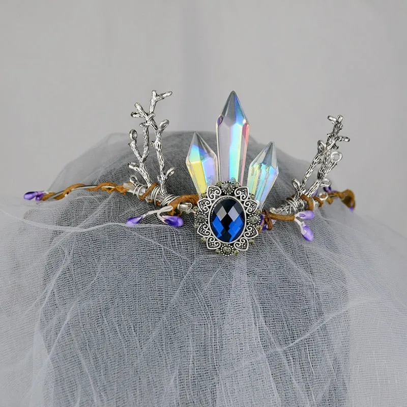 Crystal Forest Crown Elvish Hair Jewellery