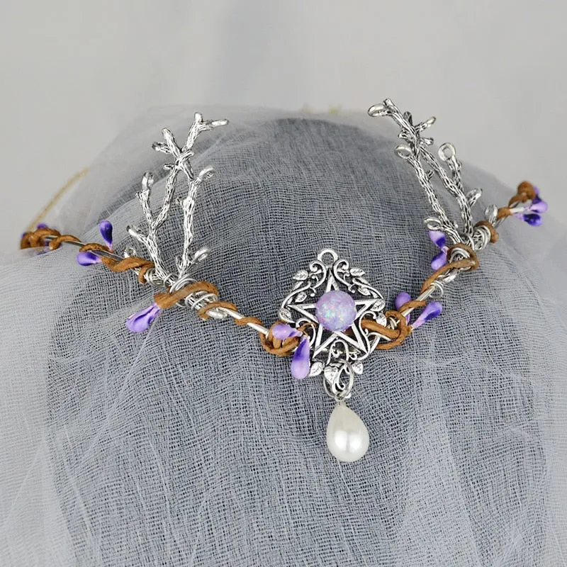 Crystal Forest Crown Elvish Hair Jewellery