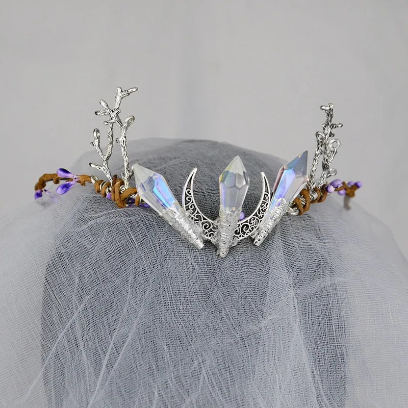 Crystal Forest Crown Elvish Hair Jewellery