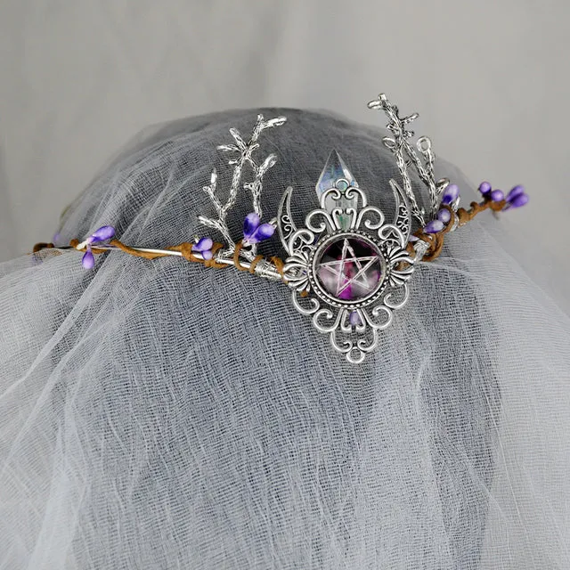 Crystal Forest Crown Elvish Hair Jewellery