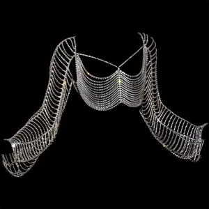 Crystal Long Sleeve Top Body Chain Jewellery