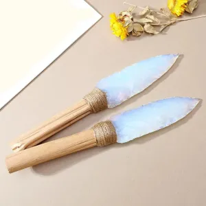 Crystal Opal Dagger Natural Stone Altar Knife