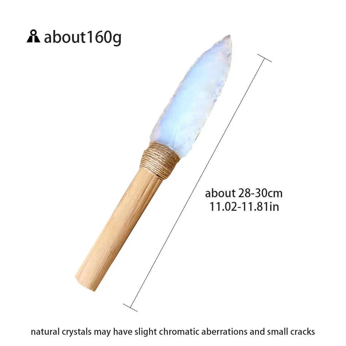 Crystal Opal Dagger Natural Stone Altar Knife