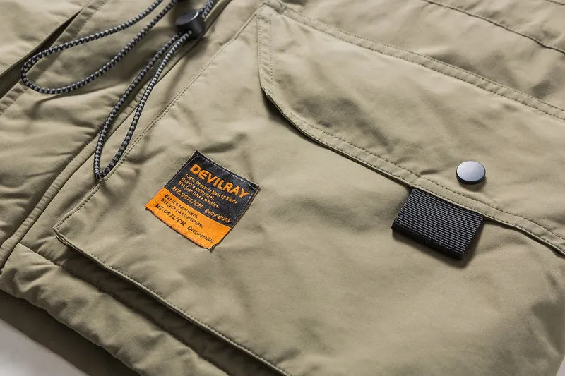 DAVILRAY SUITTO THICK PADDED UNISEX JACKET IN ARMY GREEN