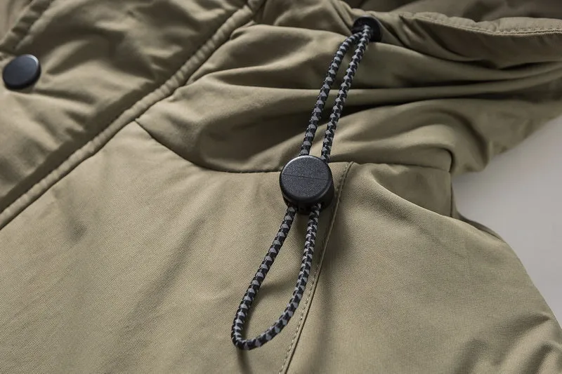 DAVILRAY SUITTO THICK PADDED UNISEX JACKET IN ARMY GREEN