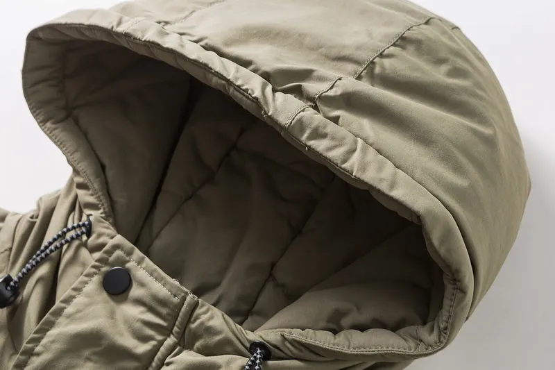 DAVILRAY SUITTO THICK PADDED UNISEX JACKET IN ARMY GREEN