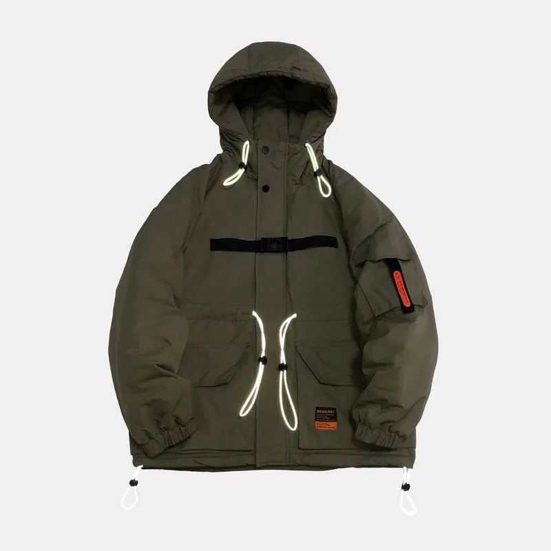 DAVILRAY SUITTO THICK PADDED UNISEX JACKET IN ARMY GREEN
