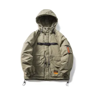DAVILRAY SUITTO THICK PADDED UNISEX JACKET IN ARMY GREEN