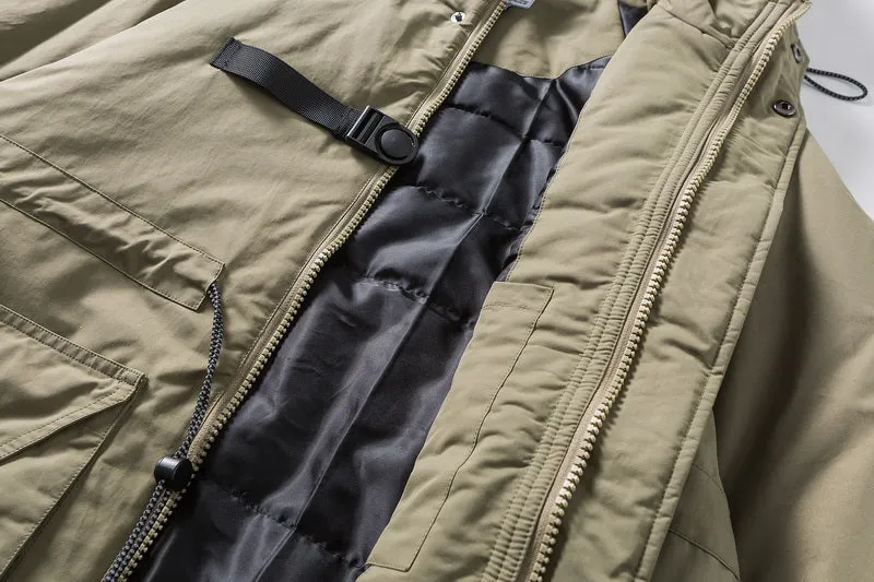DAVILRAY SUITTO THICK PADDED UNISEX JACKET IN ARMY GREEN