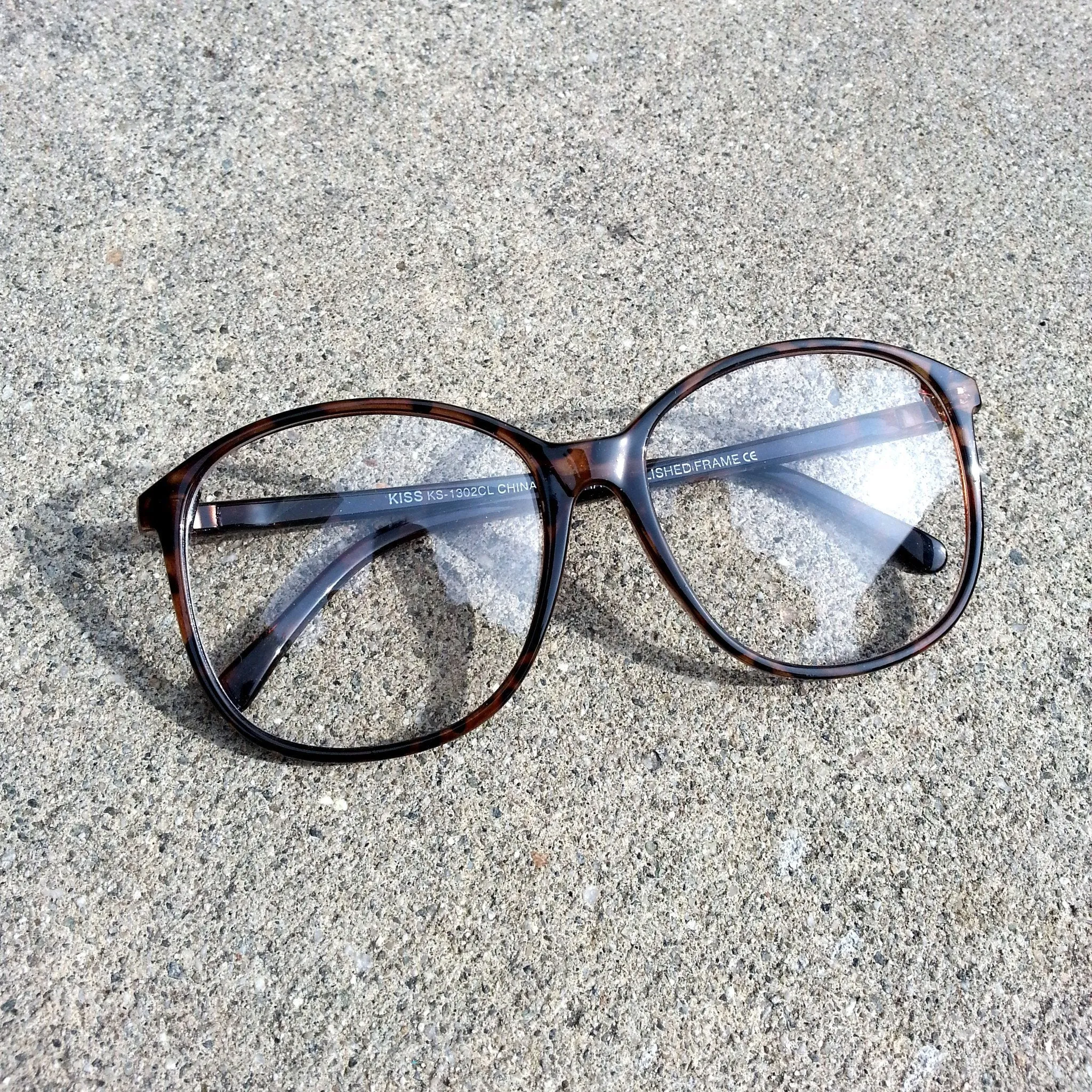 Deadstock Hipster Oversize Clear Lens Fashion Glasses