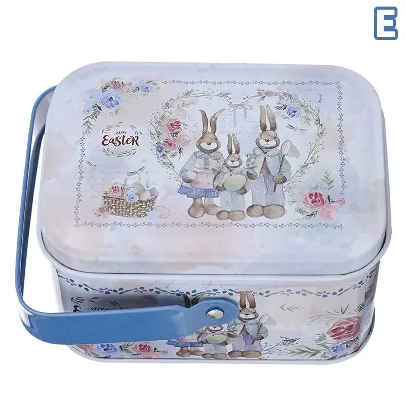 Decorative Easter Tinplate Gift Box Candy Tin Box