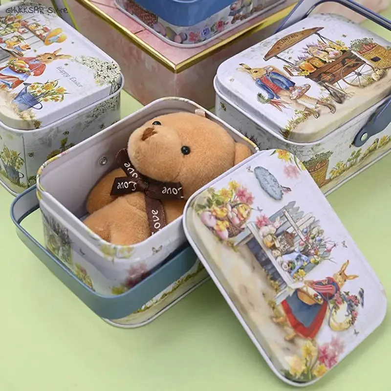 Decorative Easter Tinplate Gift Box Candy Tin Box