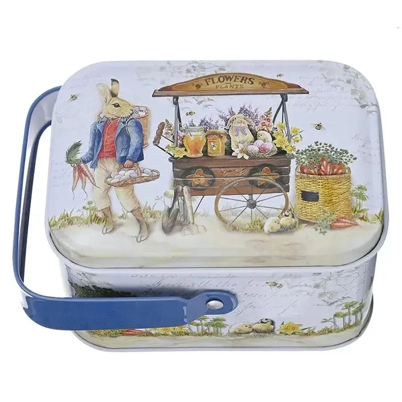 Decorative Easter Tinplate Gift Box Candy Tin Box