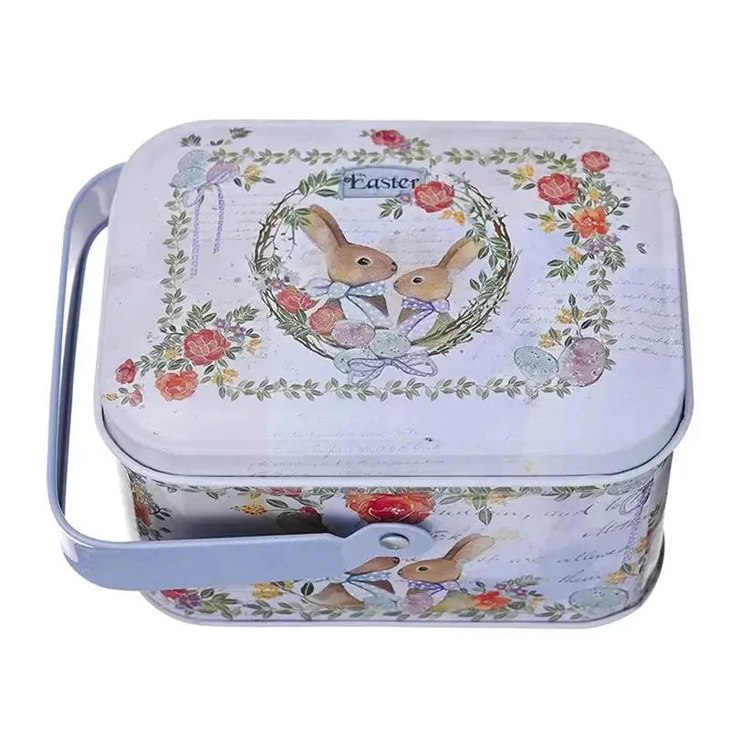 Decorative Easter Tinplate Gift Box Candy Tin Box