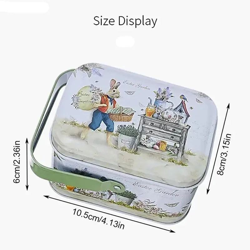 Decorative Easter Tinplate Gift Box Candy Tin Box