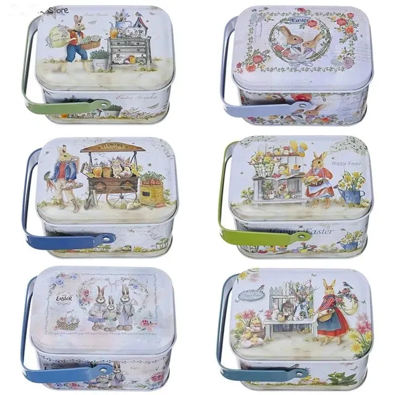 Decorative Easter Tinplate Gift Box Candy Tin Box