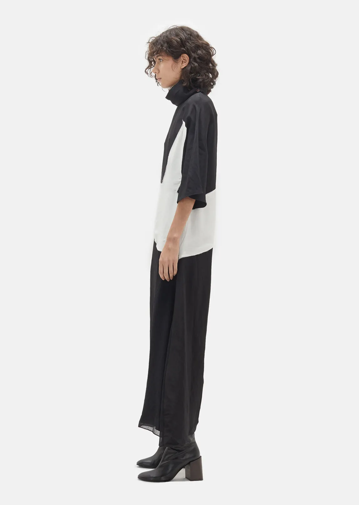 Dilona Patchwork Turtleneck Dress