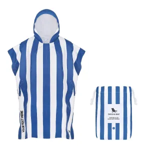 Dock & Bay Poncho Adults - Whitsunday Blue - Customized Embroidery Personalized for You