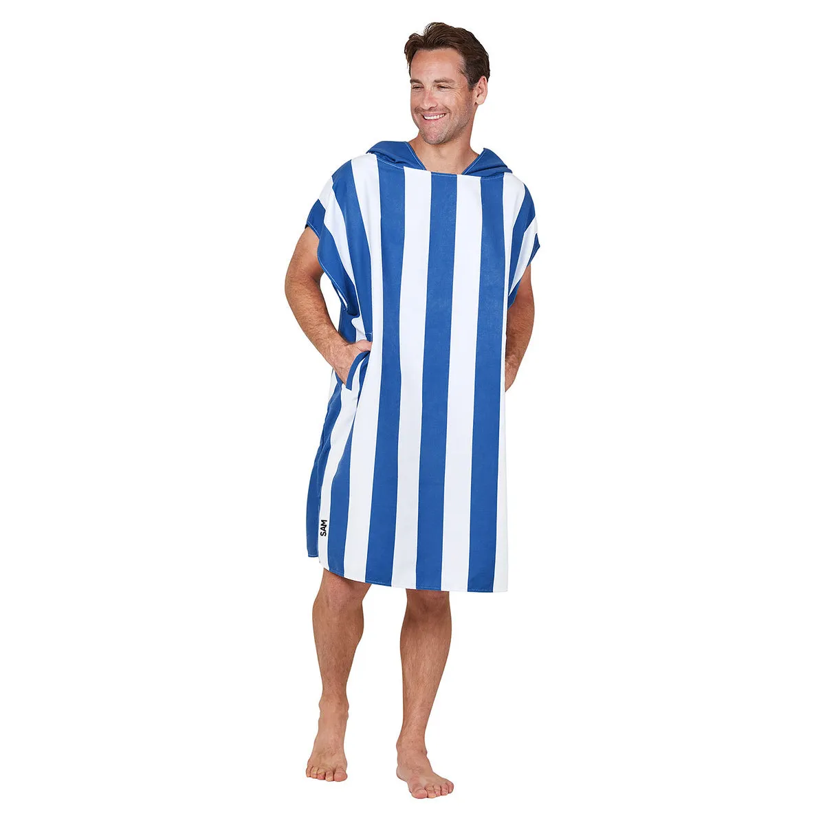 Dock & Bay Poncho Adults - Whitsunday Blue - Customized Embroidery Personalized for You