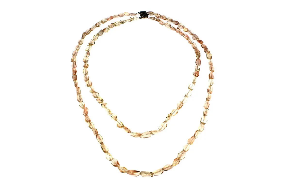 Double Strand Oregon Sunstone Necklace