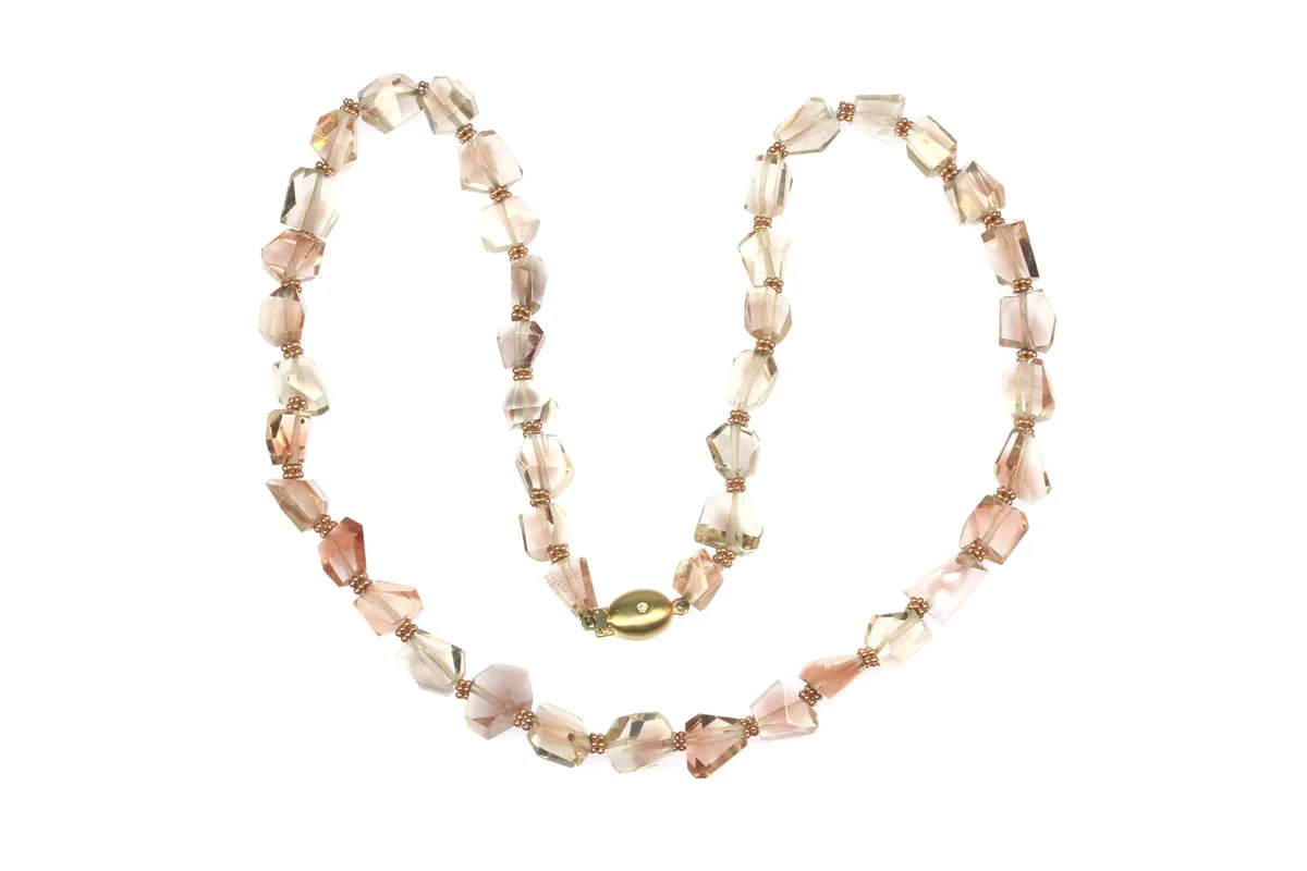 Faceted Oregon Sunstone Necklace