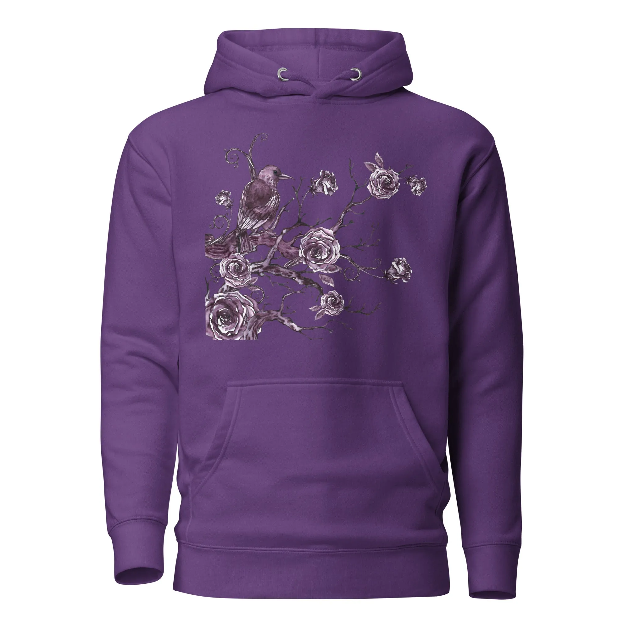 Floral Bird Design Unisex Hoodie, lioness-love