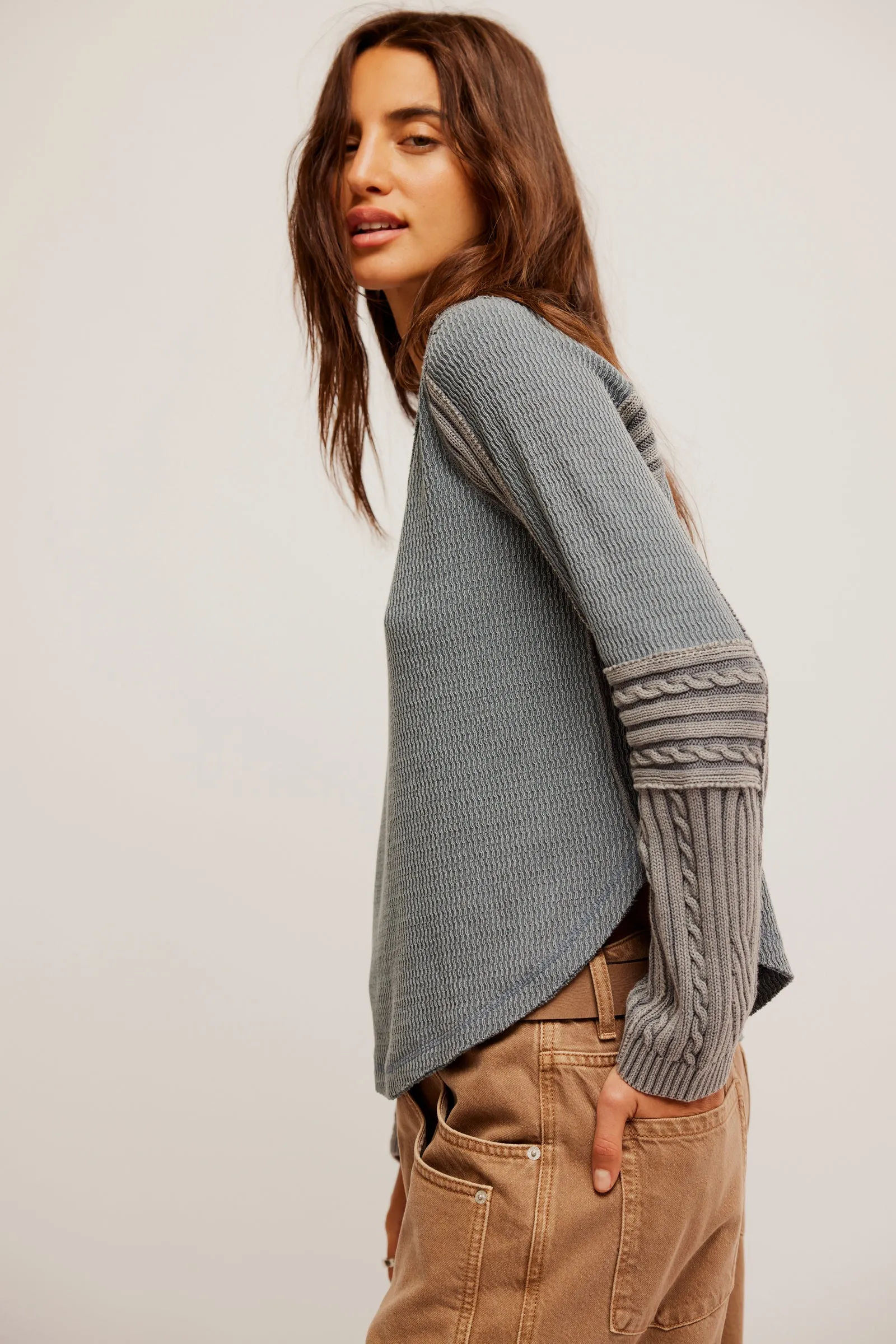 Free People Swinging Cable Cuff- Weathervane Combo