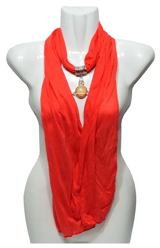 Girls imitation Jade Studded Pendants Fashion Scarf Wholesale