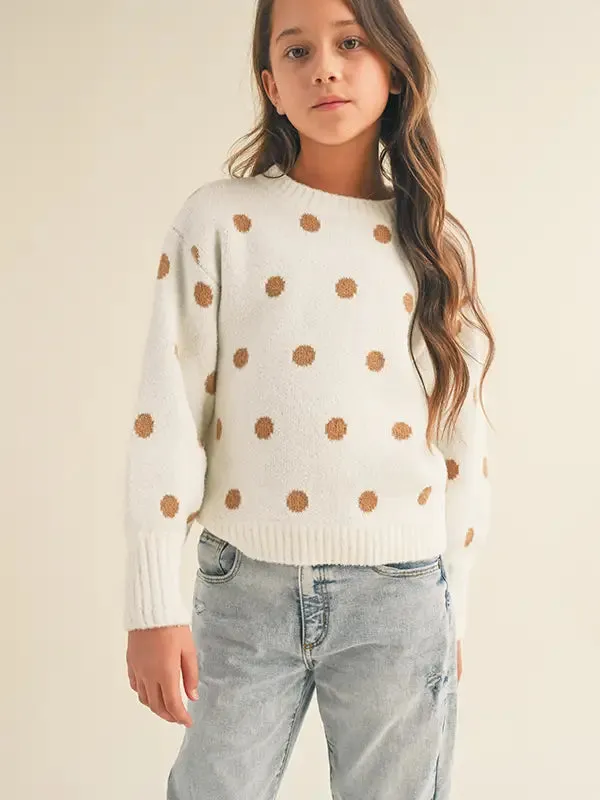 Girls Polka Dot Sweater