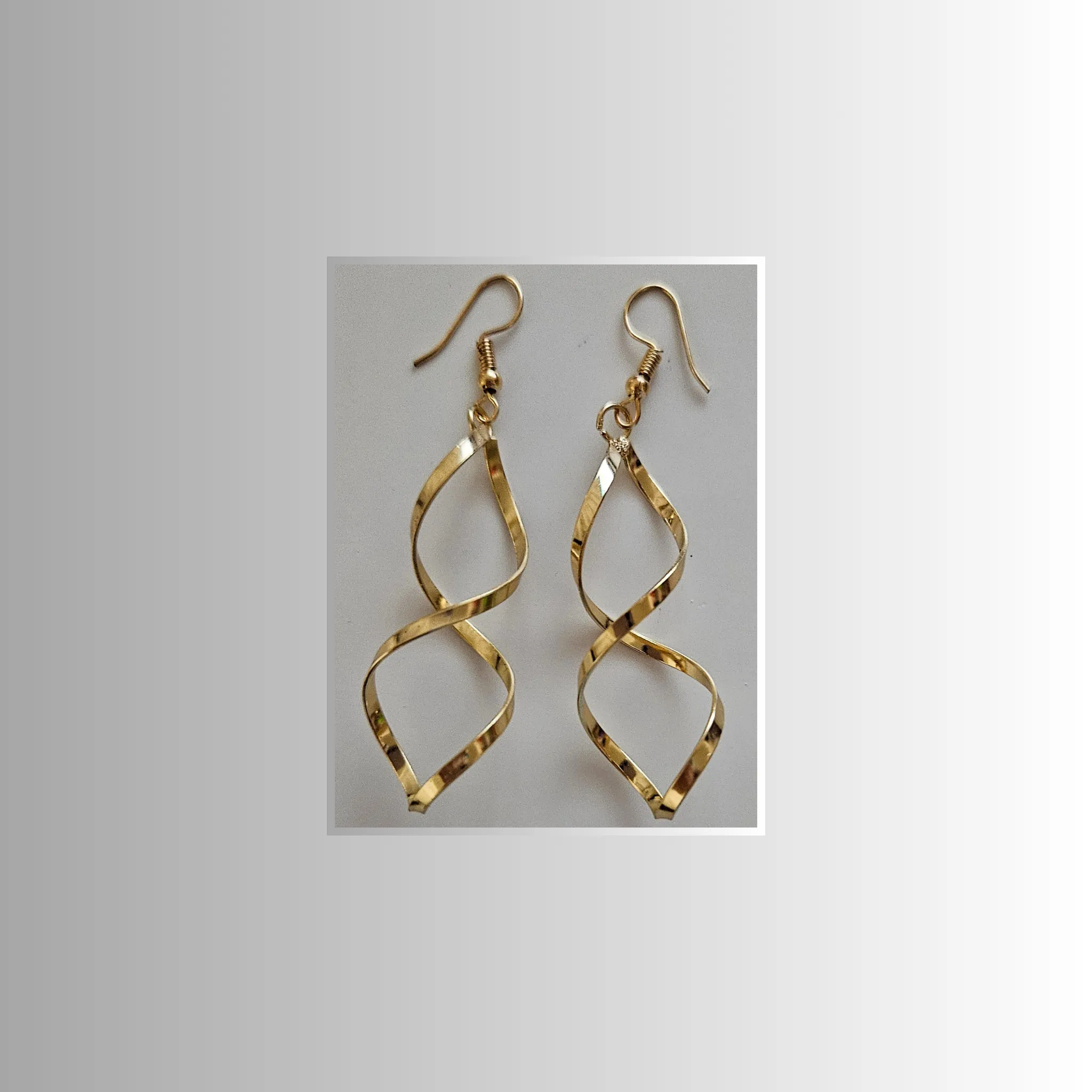 Gold Swirl Drop Earrings