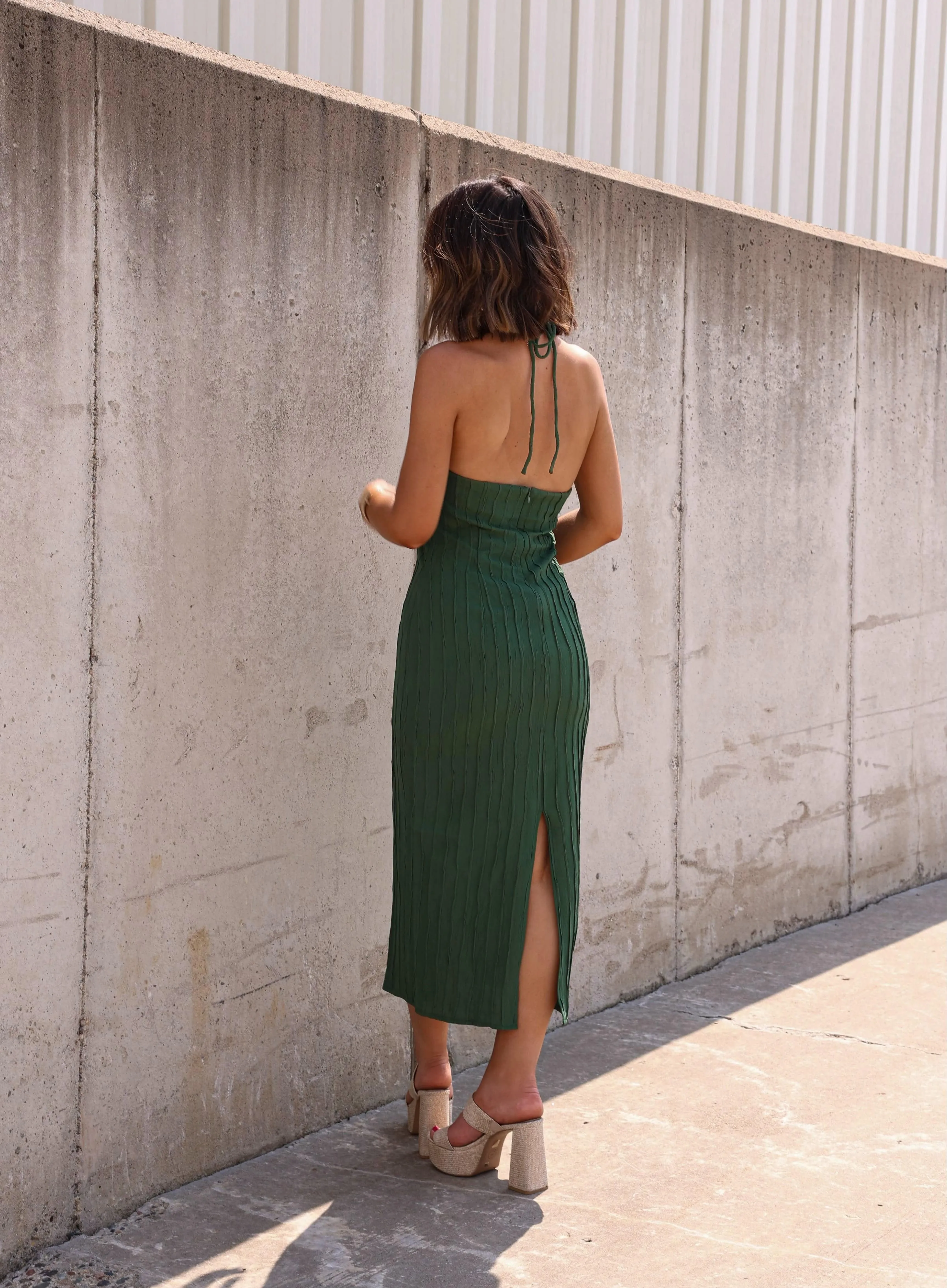 Green Goddess Midi Dress