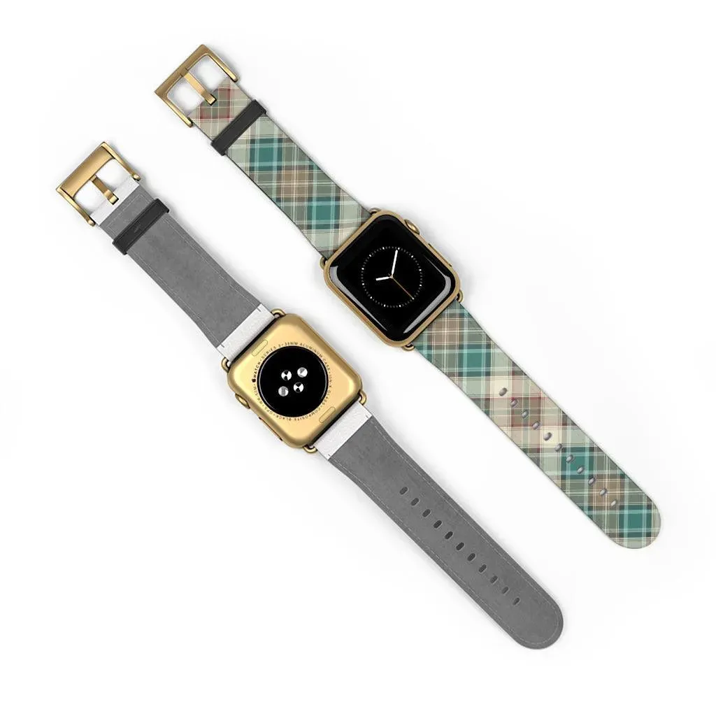Green Scottish Plaid Watch Band
