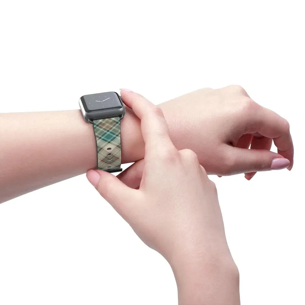 Green Scottish Plaid Watch Band