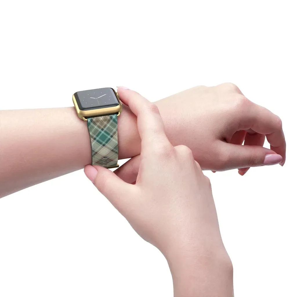 Green Scottish Plaid Watch Band