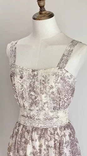 Gunne Sax Remake Rare Sleeveless Floral Dress