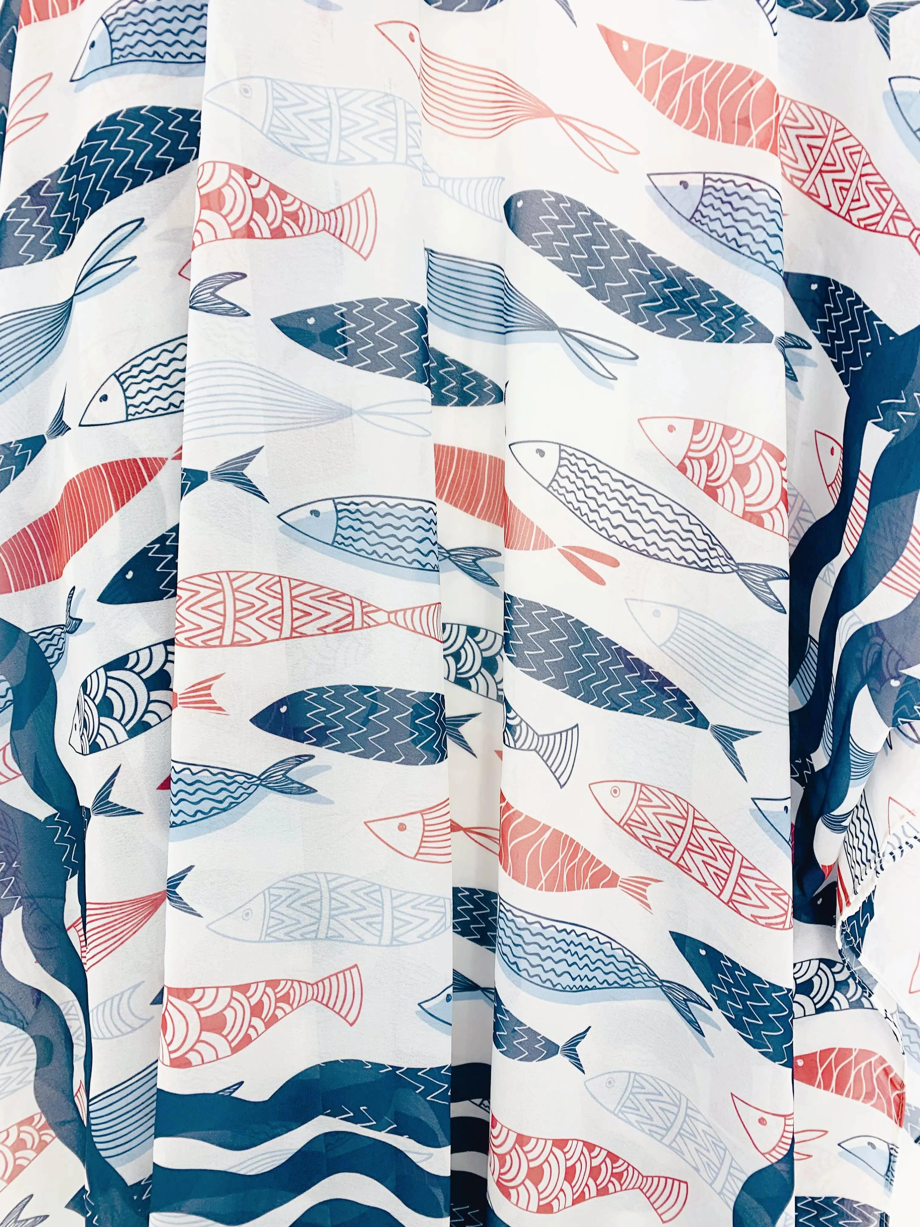 JC070933 Fish & Wave Kimono