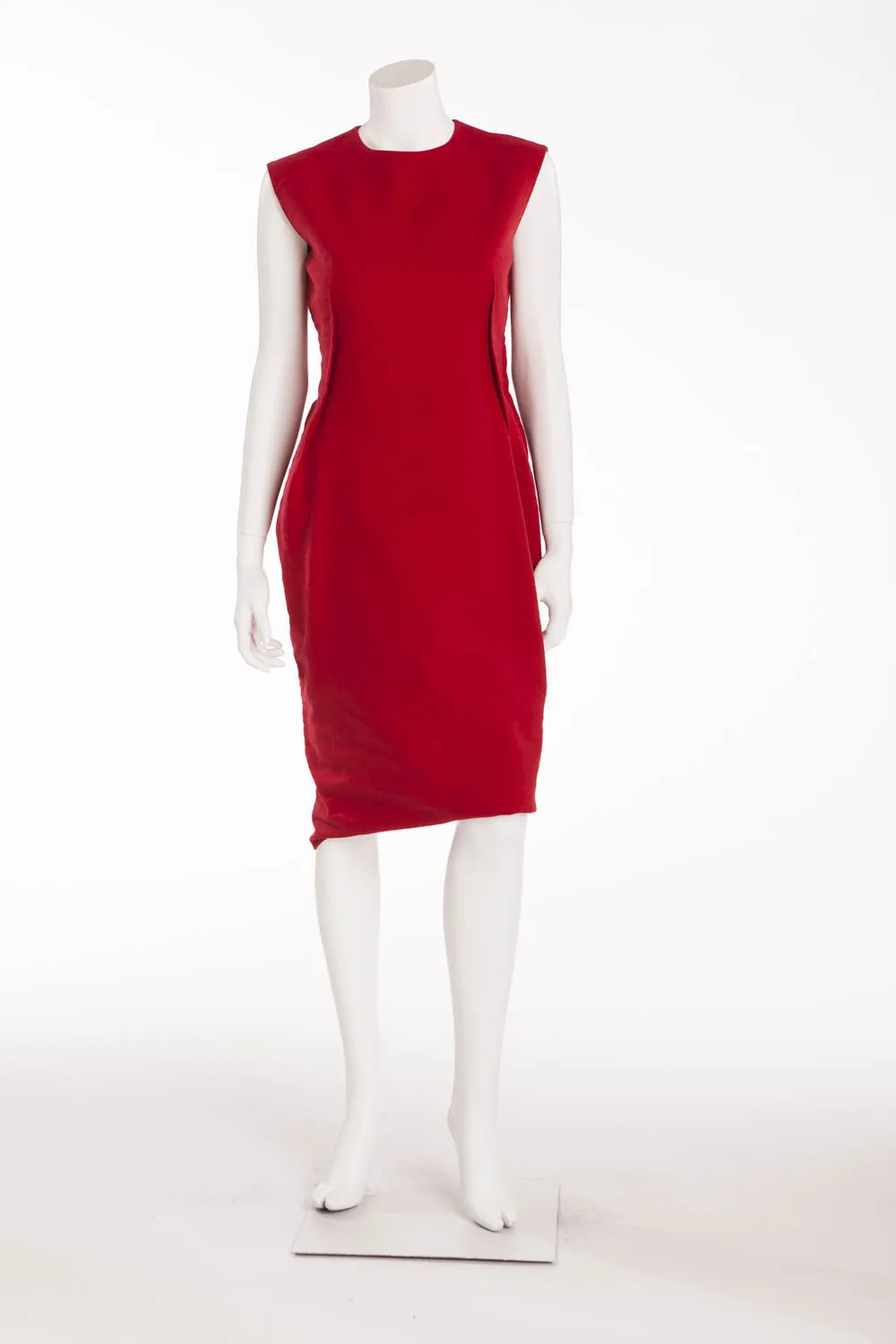 Lanvin - Editorial, As Seen on Runway - Short Sleeve Red Wool Dress - FR 38