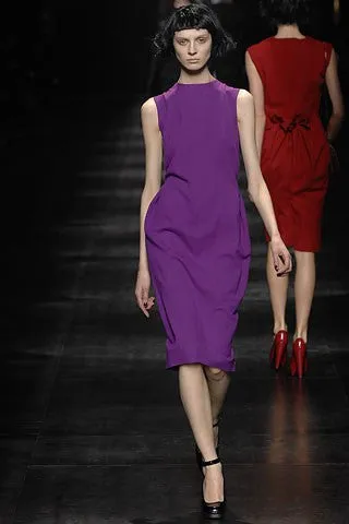 Lanvin - Editorial, As Seen on Runway - Short Sleeve Red Wool Dress - FR 38