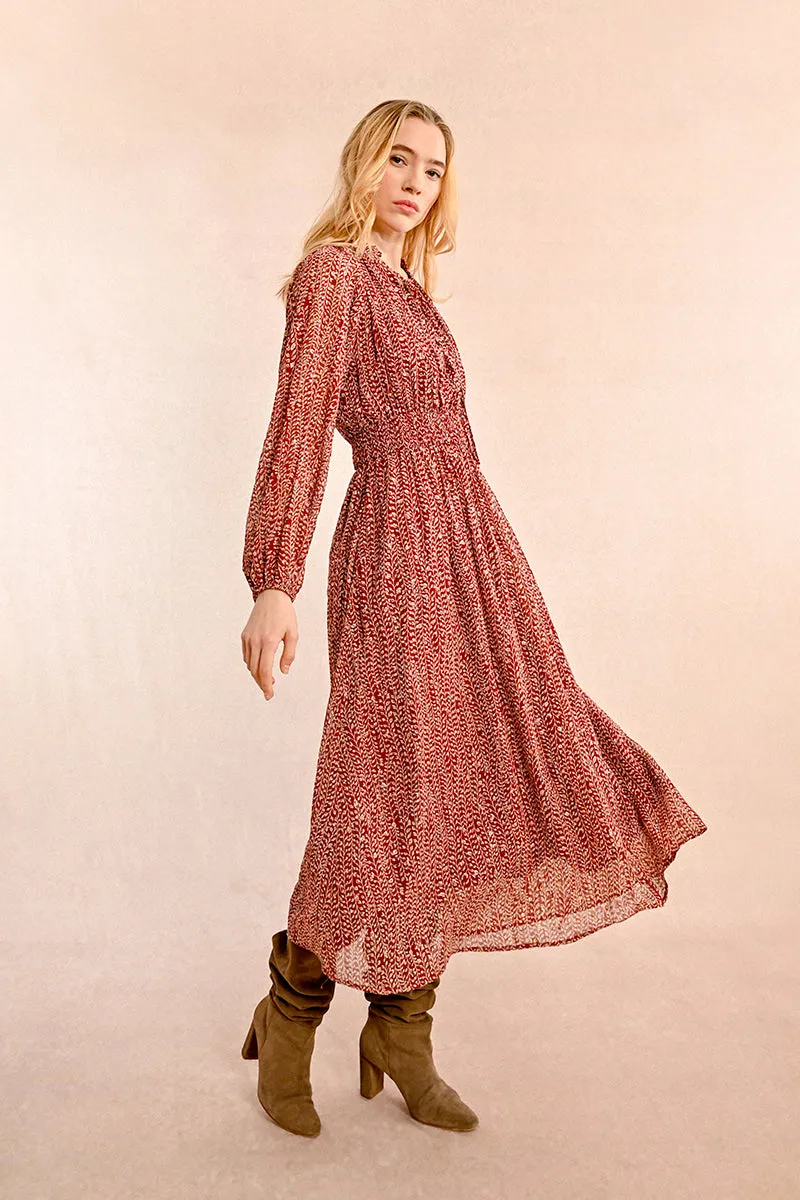Leaf Printed Dress